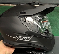 Шолом GEON 722 Дуал-спорт з окулярами чорний матовий  Dual-sport ADV