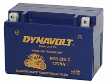DYNAVOLT   MG9-BS  8Ah гелевий акумулятор для мотоциклів і скутерів